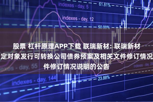股票 杠杆原理APP下载 联瑞新材: 联瑞新材关于向不特定对象发行可转换公司债券预案及相关文件修订情况说明的公告