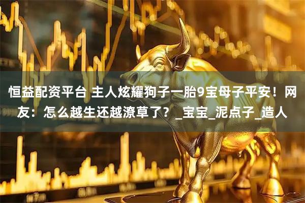 恒益配资平台 主人炫耀狗子一胎9宝母子平安！网友：怎么越生还越潦草了？_宝宝_泥点子_造人