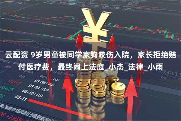 云配资 9岁男童被同学家狗咬伤入院，家长拒绝赔付医疗费，最终闹上法庭_小杰_法律_小雨